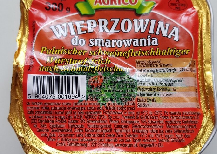 Produktfotos: Agrico Wieprzowina do smarowania