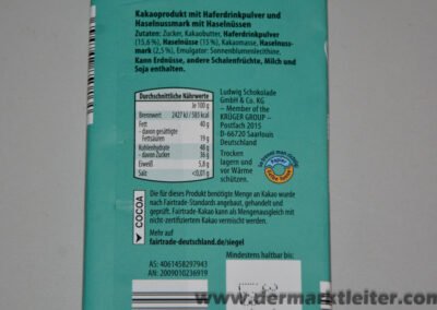 Aldi Choceur Vegan Helle Haselnuss Nährwerte