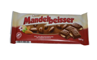 Aufgemacht: Aldi Choceur® Mandelbeisser Edel-Vollmilchschokolade 2023