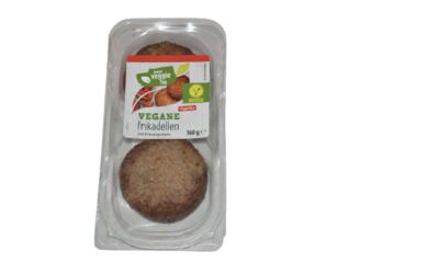 Aufgemacht: Aldi mein Veggie Tag Vegane Frikadellen Paprika 2023