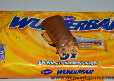 Cadburry Wunderbar Schokoriegel 2023 angebrochen, innen