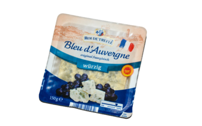 Aufgemacht: Aldi Roi de Trefle® Bleu d´Auvergne würzig 2023