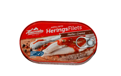 Aufgemacht: Hawesta extra zarte Heringsfilets Pfeffer-Creme 2023