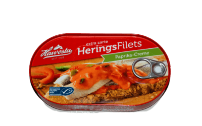 Aufgemacht: Hawesta extra zarte Heringsfilets Paprika-Creme 2023