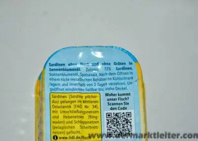 Lidl Nixe Sardinen in Sonnenblumenöl 2023 Zutaten