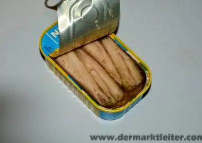 Lidl Nixe Sardinen in Sonnenblumenöl 2023 aufgemacht