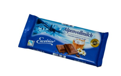 Aufgemacht: Norma Excelsior® Alpenvollmilch Schokolade 2023