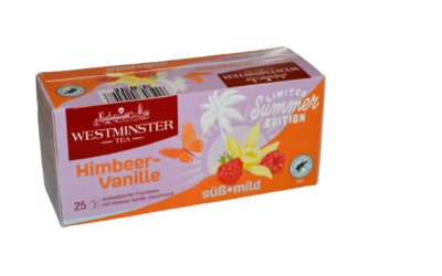 Aufgemacht: Aldi Westminster Tea Limited Summer Edition Himbeer-Vanille 2023