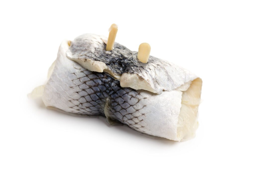 schöner Rollmops aus Hering