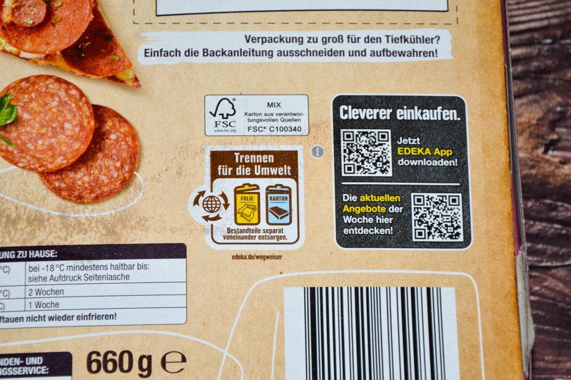 Gut & Günstig Steinofenpizza Double Salami Sonstiges