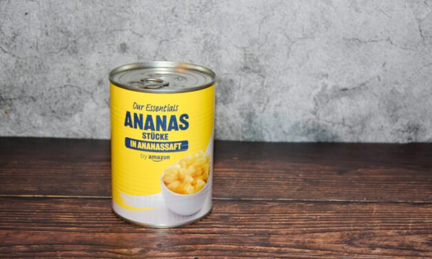 Aufgemacht: Amazon Our Essentials Ananas Stücke in Ananassaft