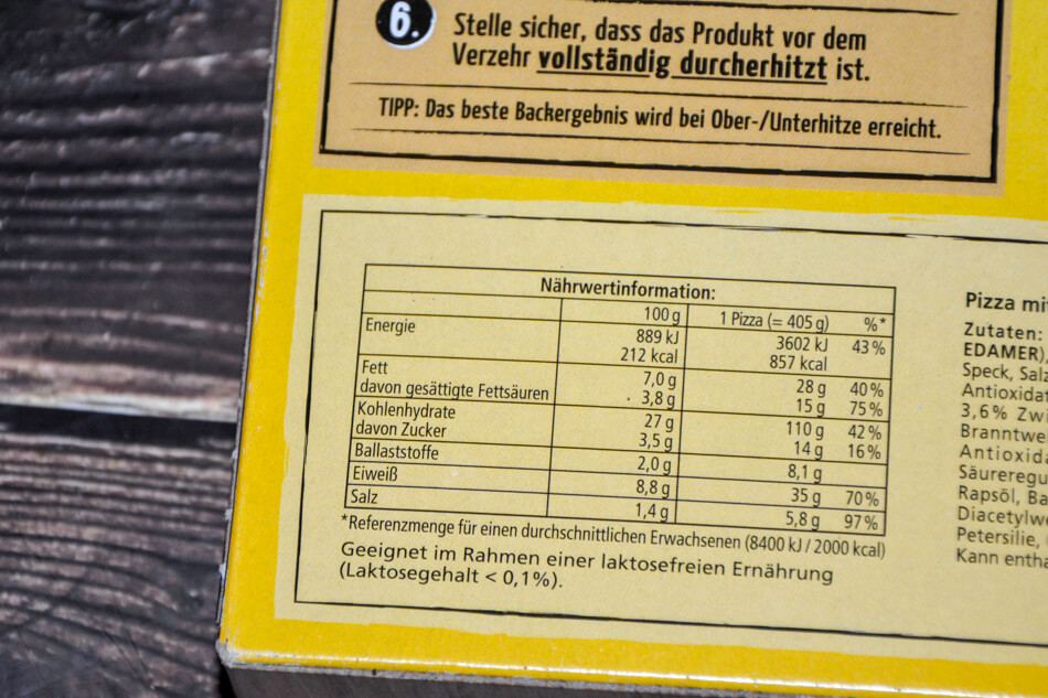 Dr.Oetker Die Ofenfrische Pizza Diavolo 2024 Nährwerte