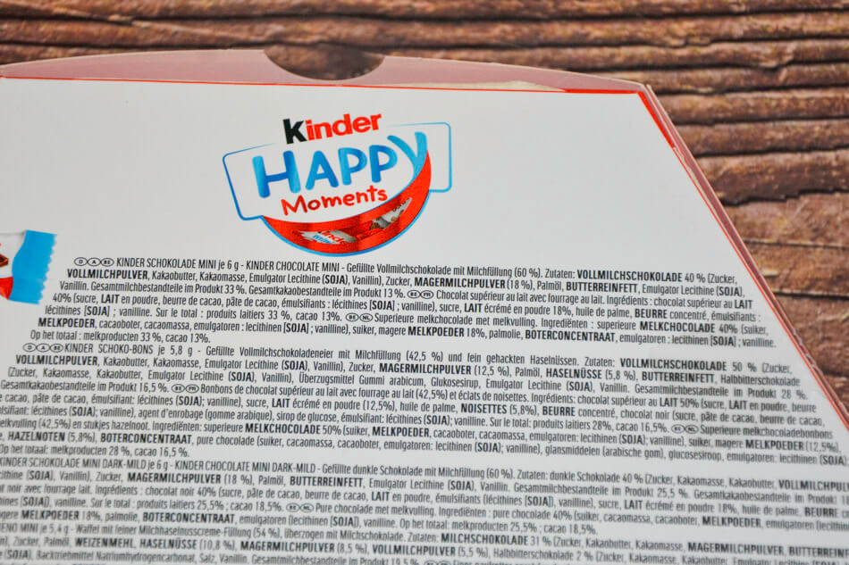 Lebensmittelarchiv Aufgemacht kinder Happy Moments 2024 Zutaten