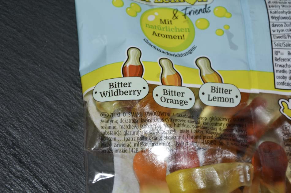 Lebensmittelarchiv aufgemacht Haribo Bitter Lemon 2025 die Sorten