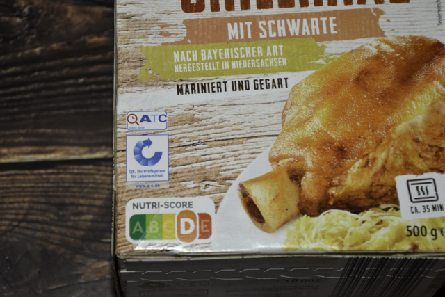 Aldi Alpenschmaus Grillhaxe mit Schwarte 2025 Nutri-Score