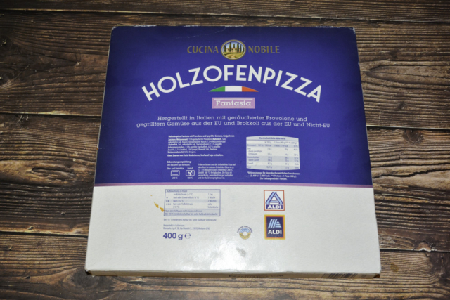 Aldi Cucina Nobile Holzofenpizza 2025 Rückseite