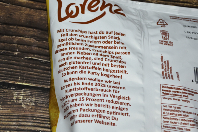 Lorenz Crunchips Cheese & Onion 2025 Beschreibung