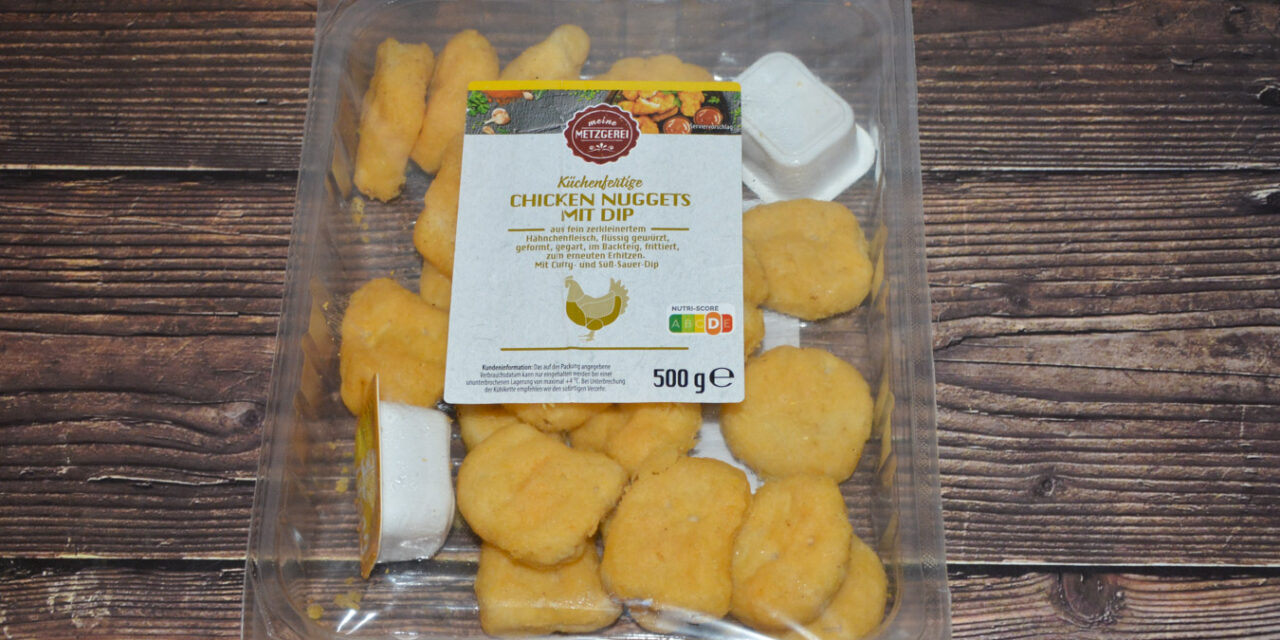 Lebensmittel-Archiv: Aldi Chicken Nuggets frisch mit Dip 2025