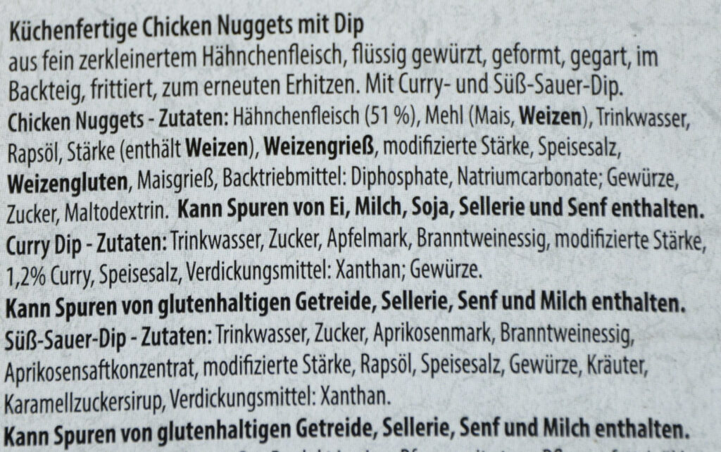 3 Aldi meine Metzgerei Chicken Nuggets mit Dip frisch 2025 Zutaten