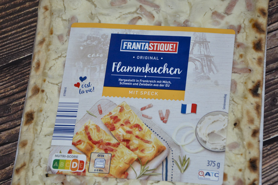 Aldi Frantastique! Original Flammkuchen mit Speck 2025 Vorderetikett