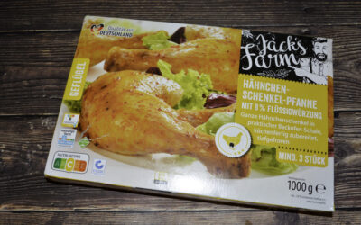 Lebensmittel-Archiv: Jack’s Farm – Hähnchenschenkel-Pfanne (tiefgefroren, 1.000 g) 2025