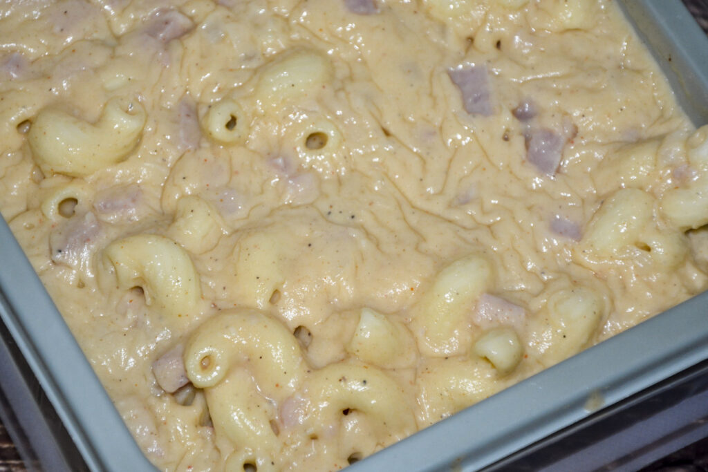 Aldi Trader Joe´s® Mac & Cheese Ham 2025 aufgemacht nah