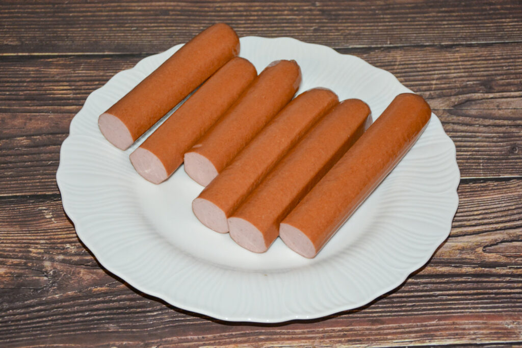 Gut & Günstig Curry Bockwurst 2025 angeschnitten