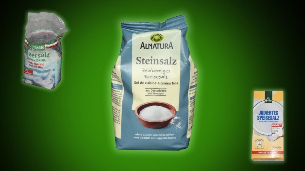 Meersalz - Steinsalz - Jodiertes Speisesalz - Daten, Fakten Wissenswertes und Fragen - Background