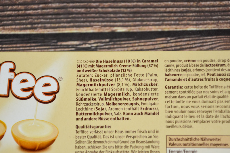 Storck Toffifee White Chocolate 2025 Zutaten